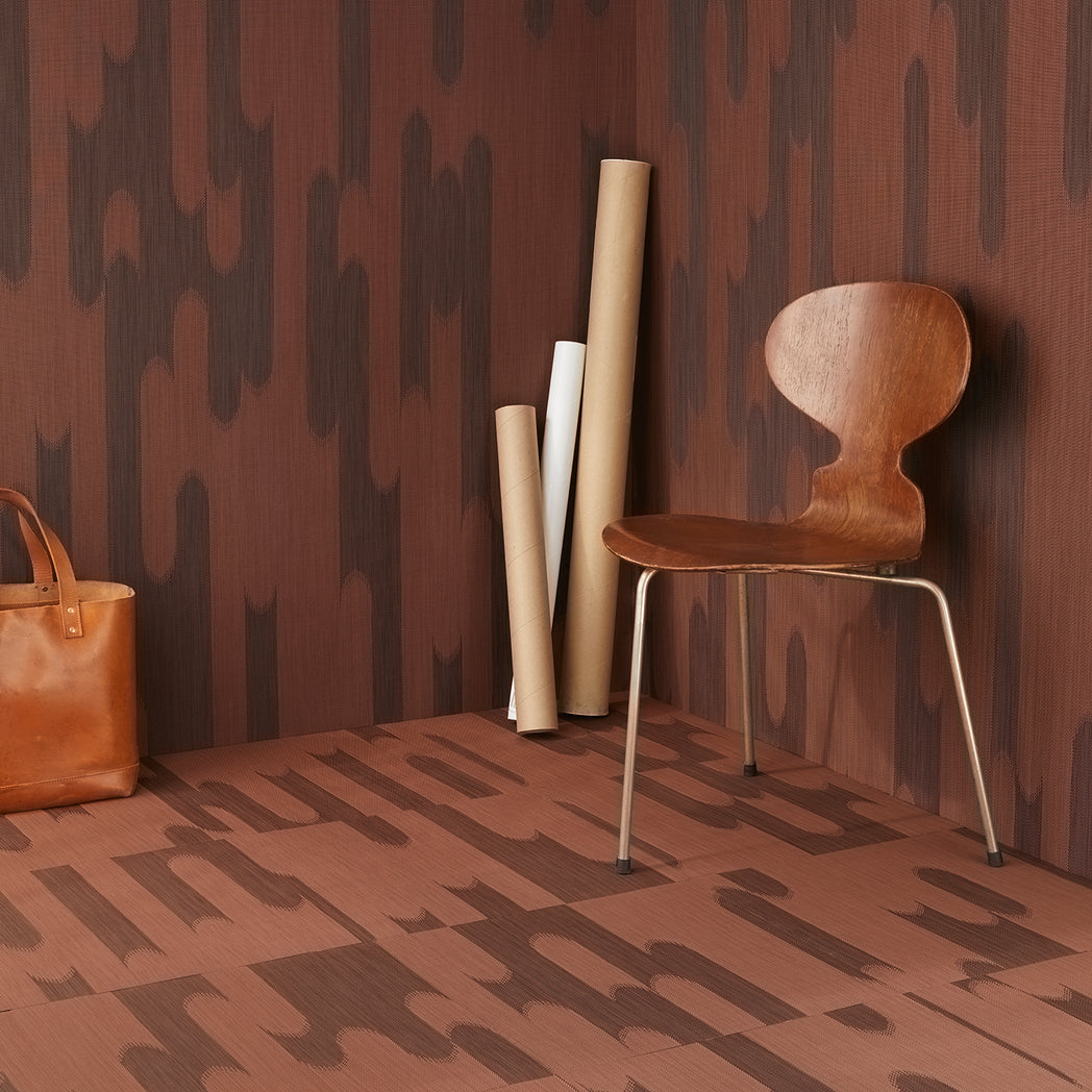 Detail image of Chilewich woven material showcasing texture, color, and pattern of the terrastrand yarn weave.