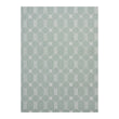 Abalone Woven Floor Mat in Muted Light Blue Green with White