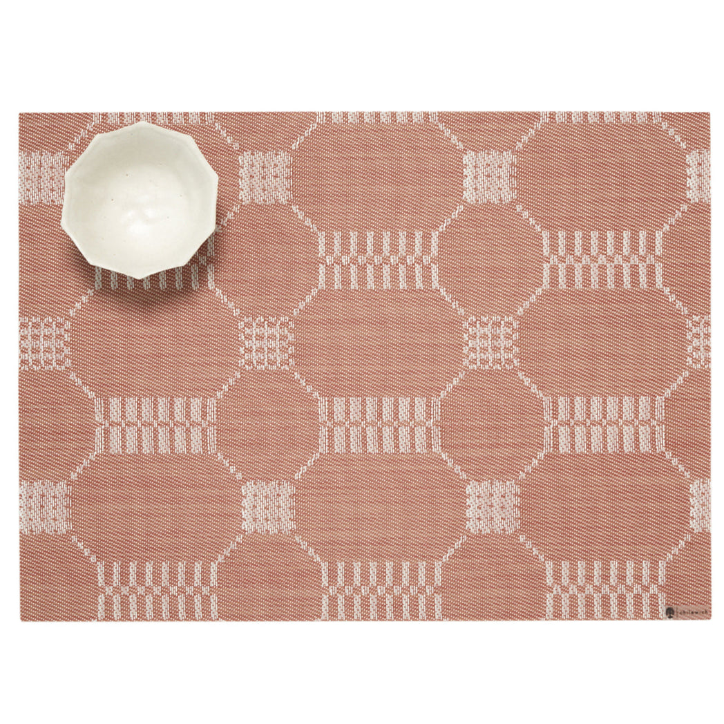 Coverlet Placemats - Burnt Coral With Prop