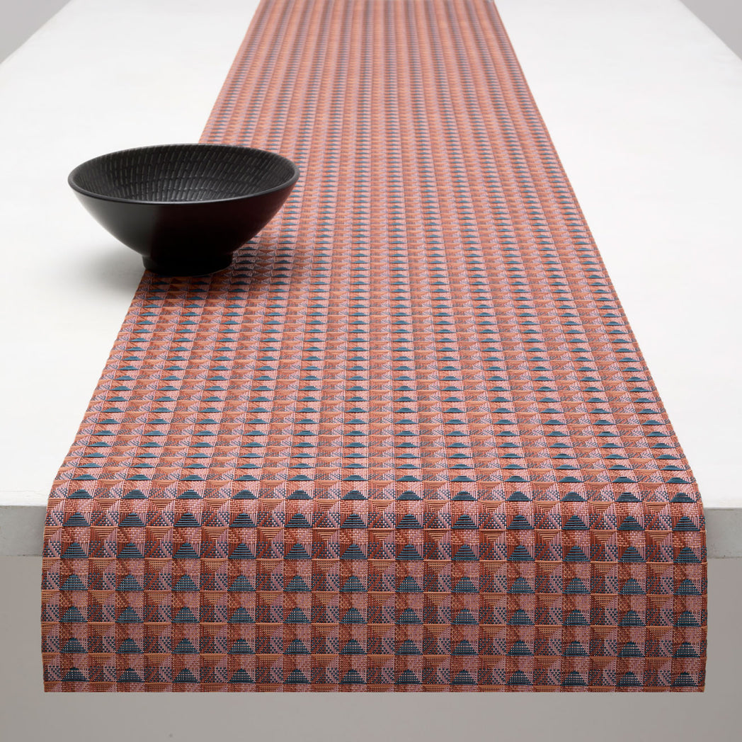 Detail image of Chilewich woven material showcasing texture, color, and pattern of the terrastrand yarn weave.