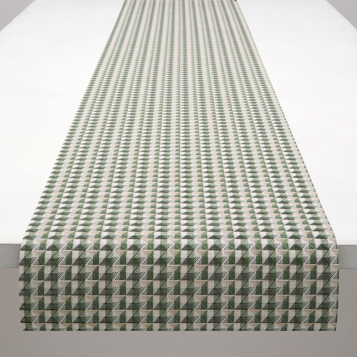 Detail image of Chilewich woven material showcasing texture, color, and pattern of the terrastrand yarn weave.