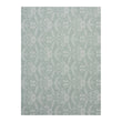 Abalone Woven Floor Mat in Muted Light Blue Green with White
