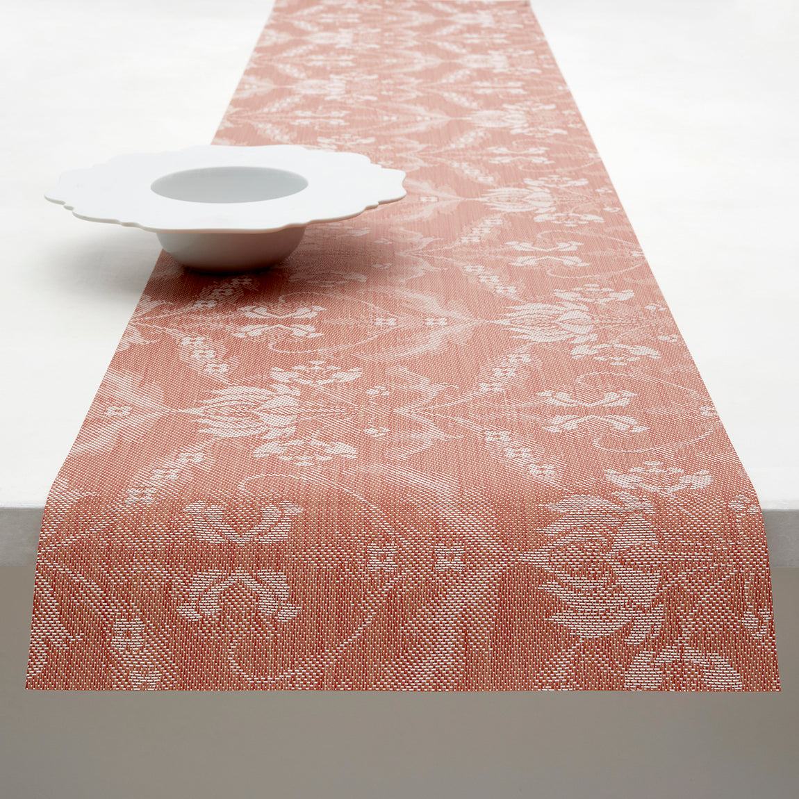 Damask Table Runners - Burnt Coral View 1