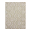 Flax Woven Floor Mat in Light Neutral Beige with White