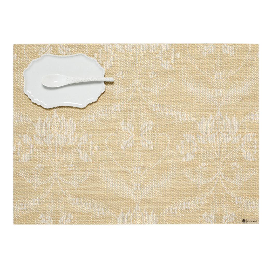 Damask Placemats - Wheat With Prop
