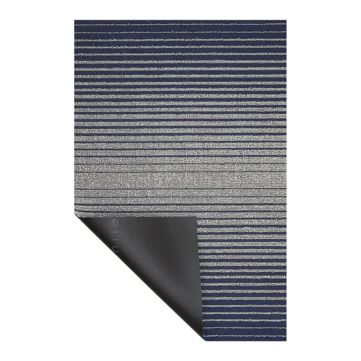 Domino Stripe Shag Mats - Denim