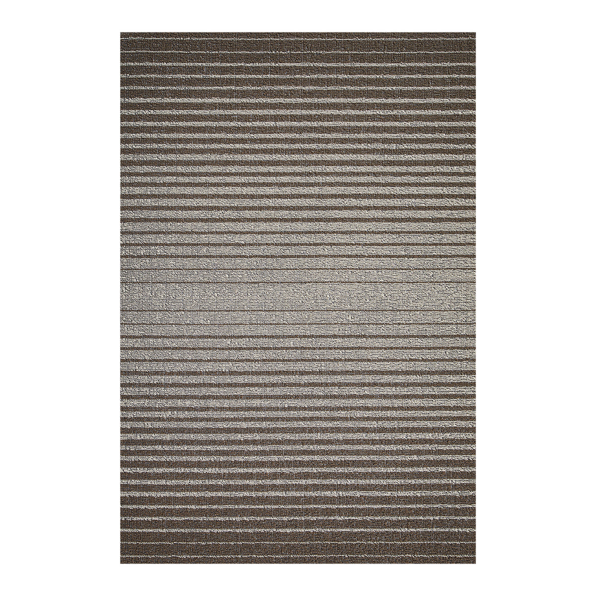 Rectangle Shag Mats in Mix of Cool Brown and White