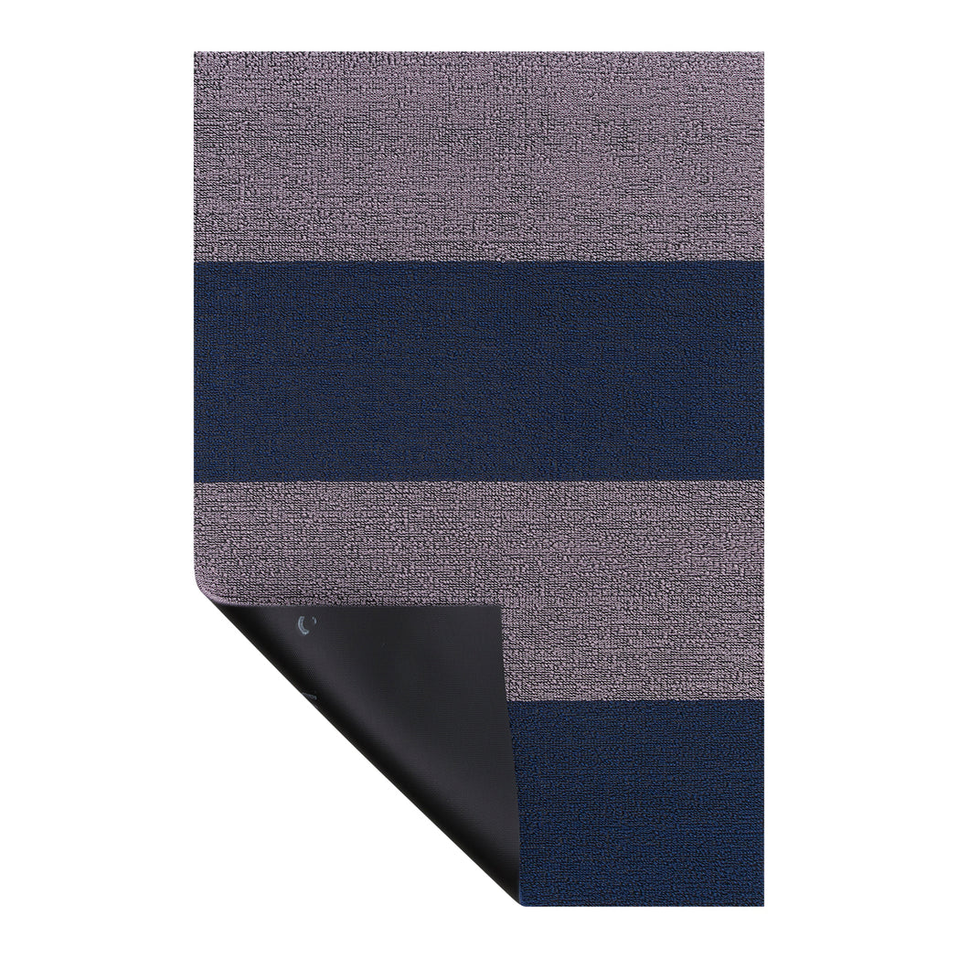 Duo Stripe Shag Mats - Berry Corner