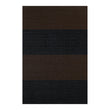 Rectangle Shag Mats in MIx of Black and Midtone Warm Brown
