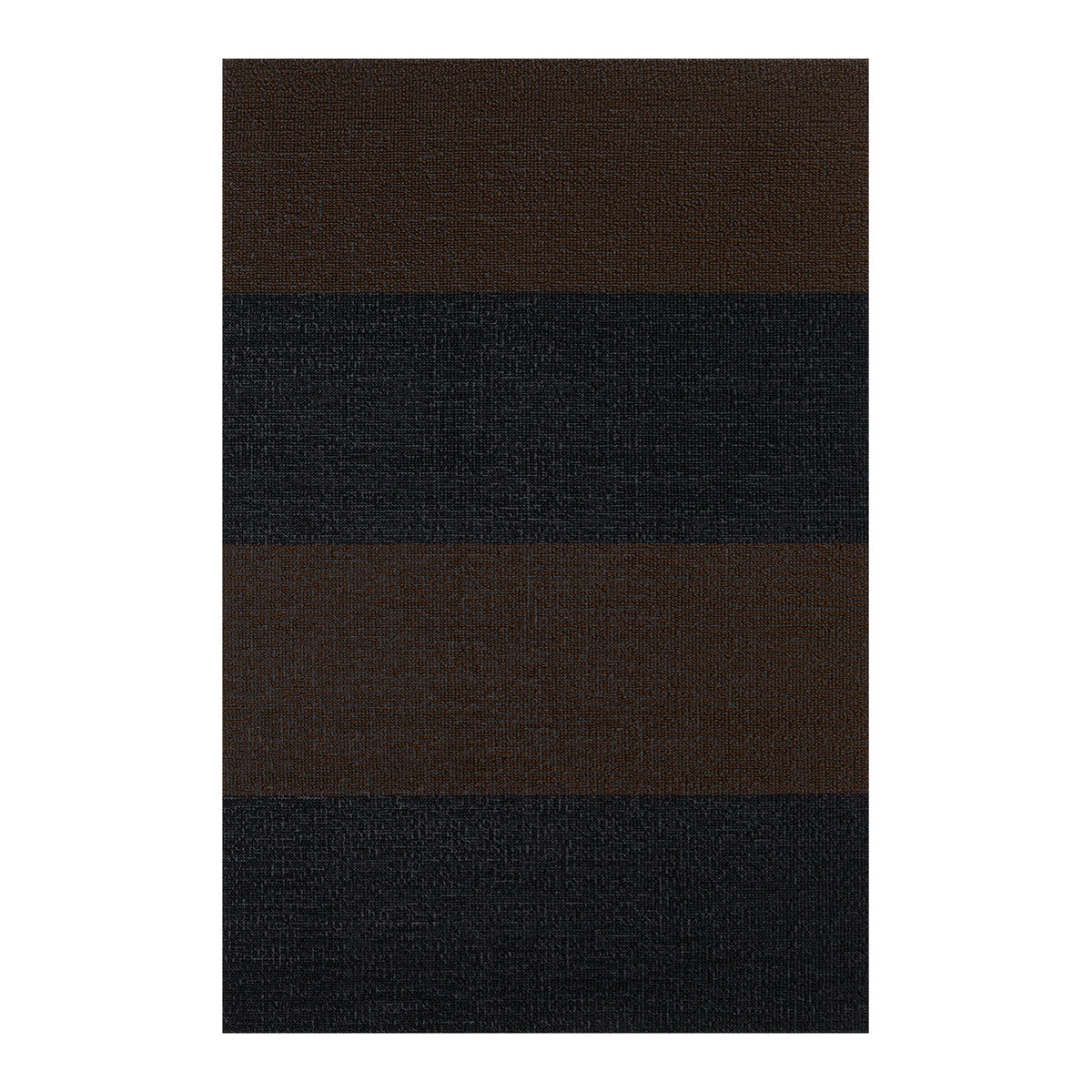 Rectangle Shag Mats in MIx of Black and Midtone Warm Brown