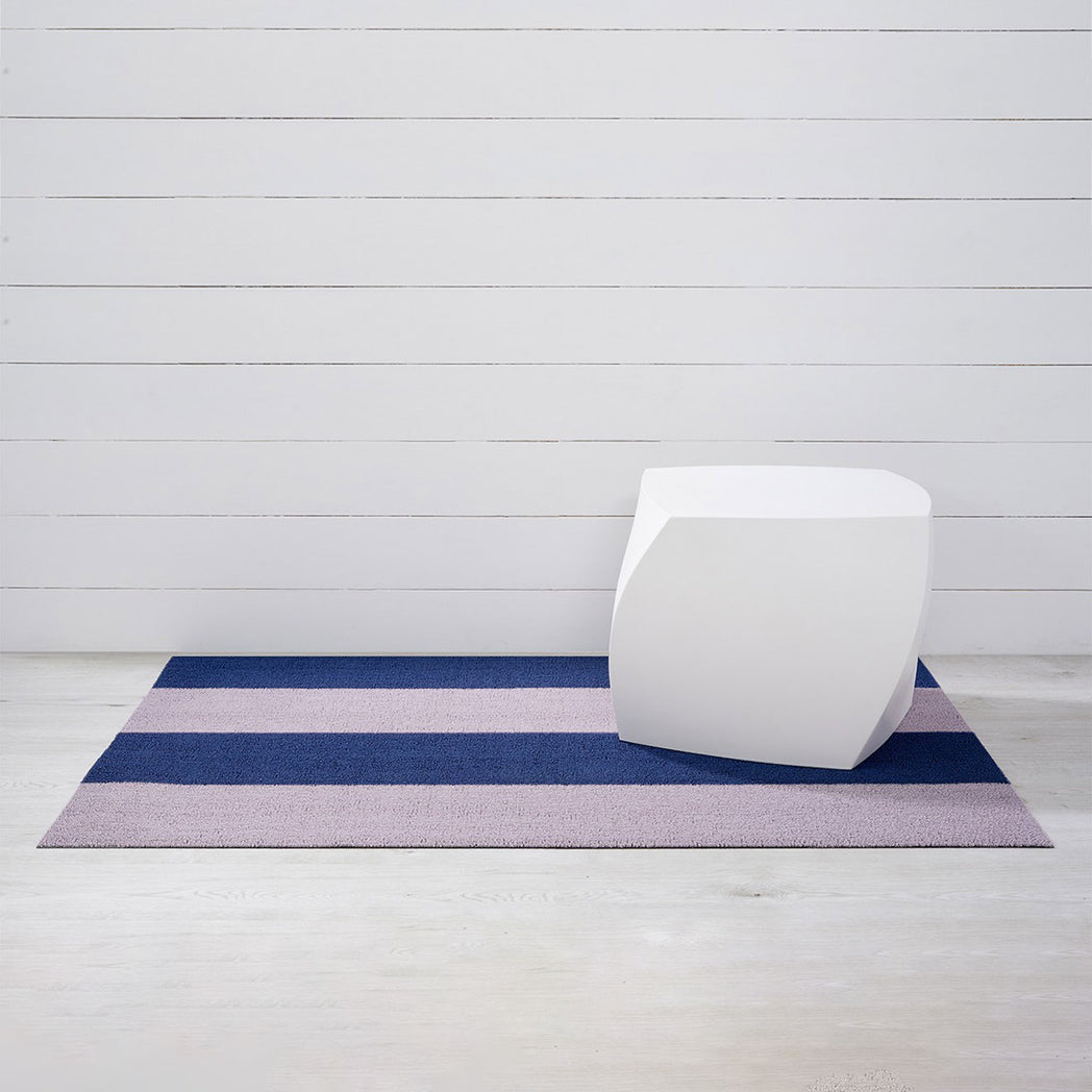 Duo Stripe Shag Mats - Berry Big Mat