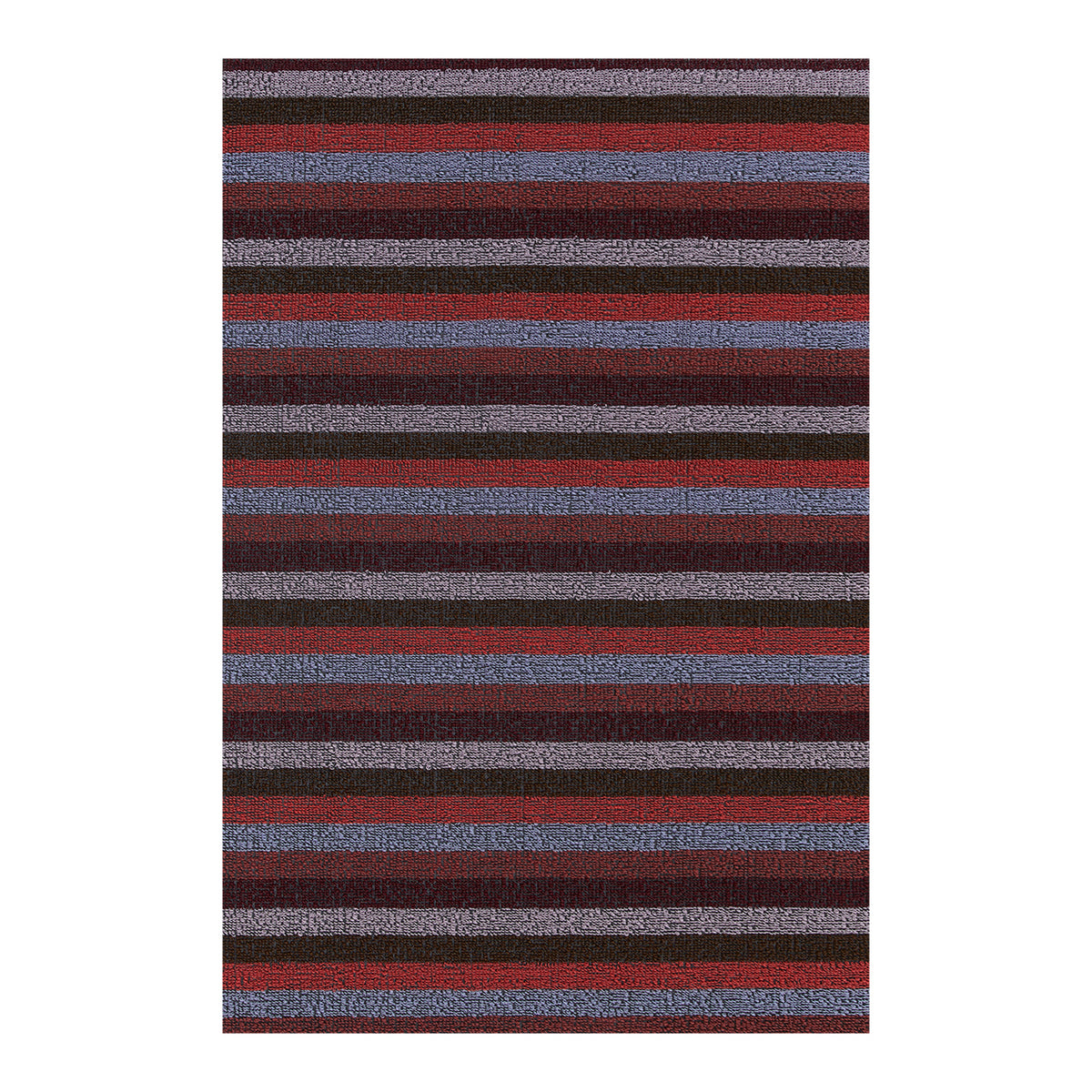 Rectangle Shag Mats in Mix of Midtone Navy Blue and Light Cool Pink