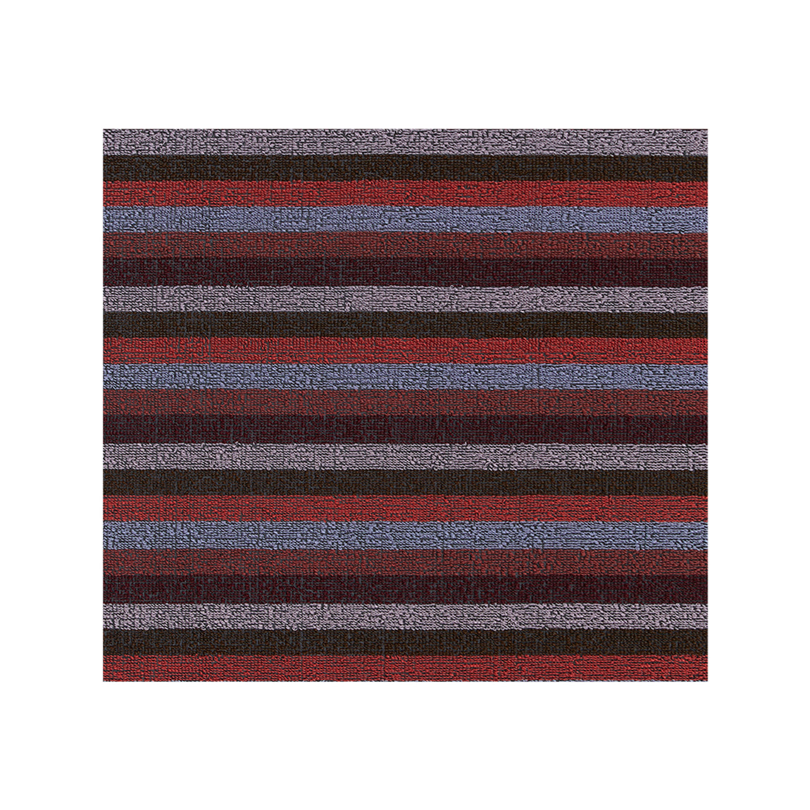 Even Stripe Shag Mat Samples - Berry View 1