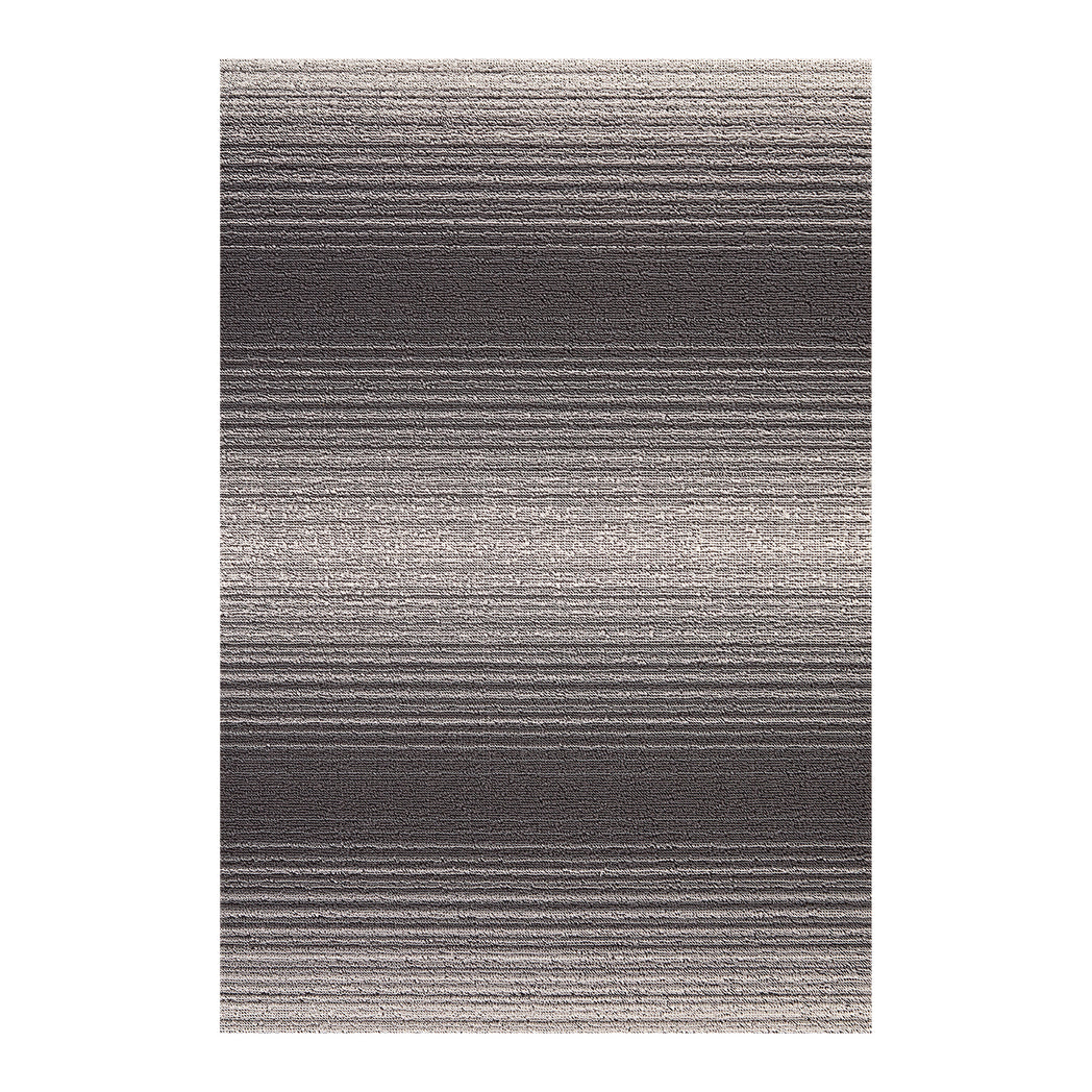 Rectangle Shag Mats in Mix of Cool Grey Tones and White