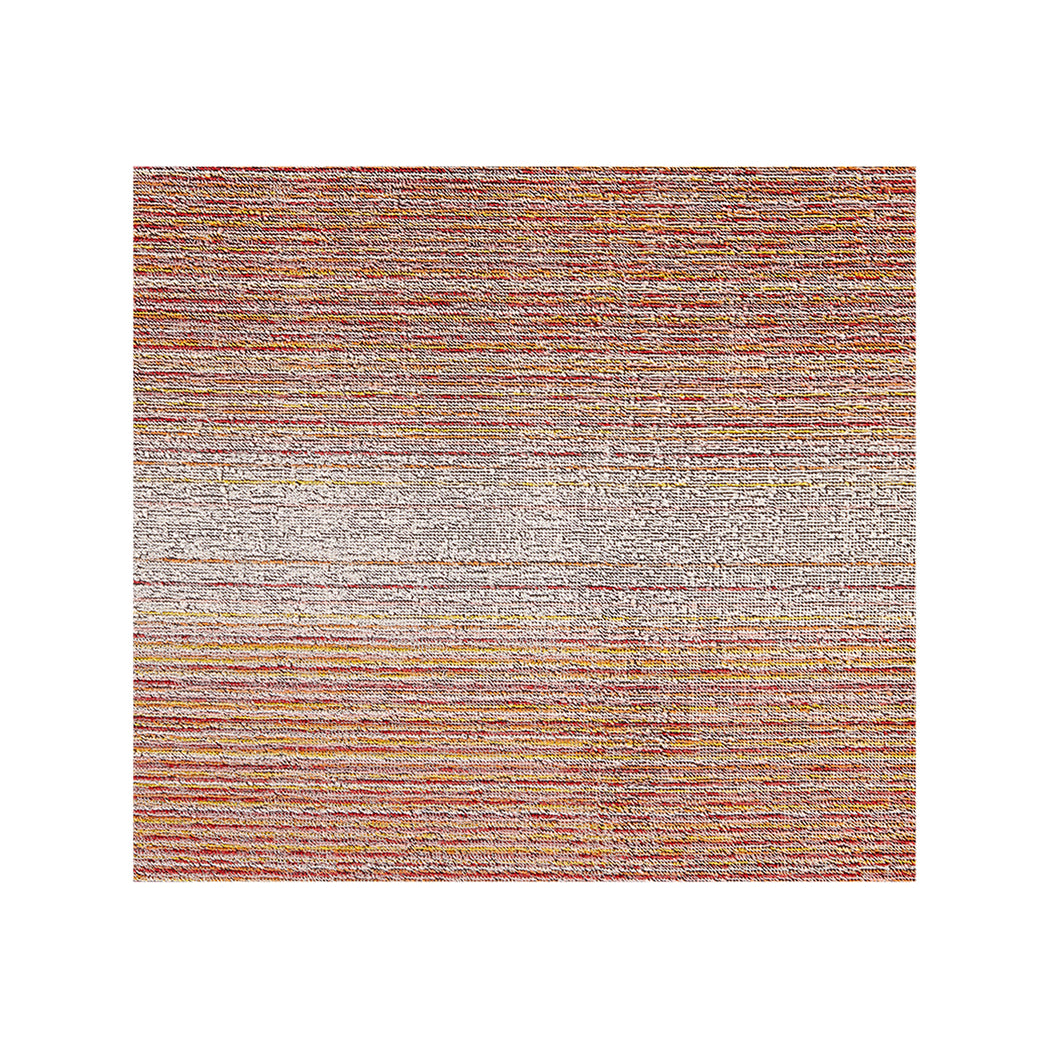 Sunrise Shag Mat in Mix of Pink, Orange, Yellow and White
