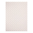 Rectangle Woven Floor Mat in Mix of Light Cool Beige and White