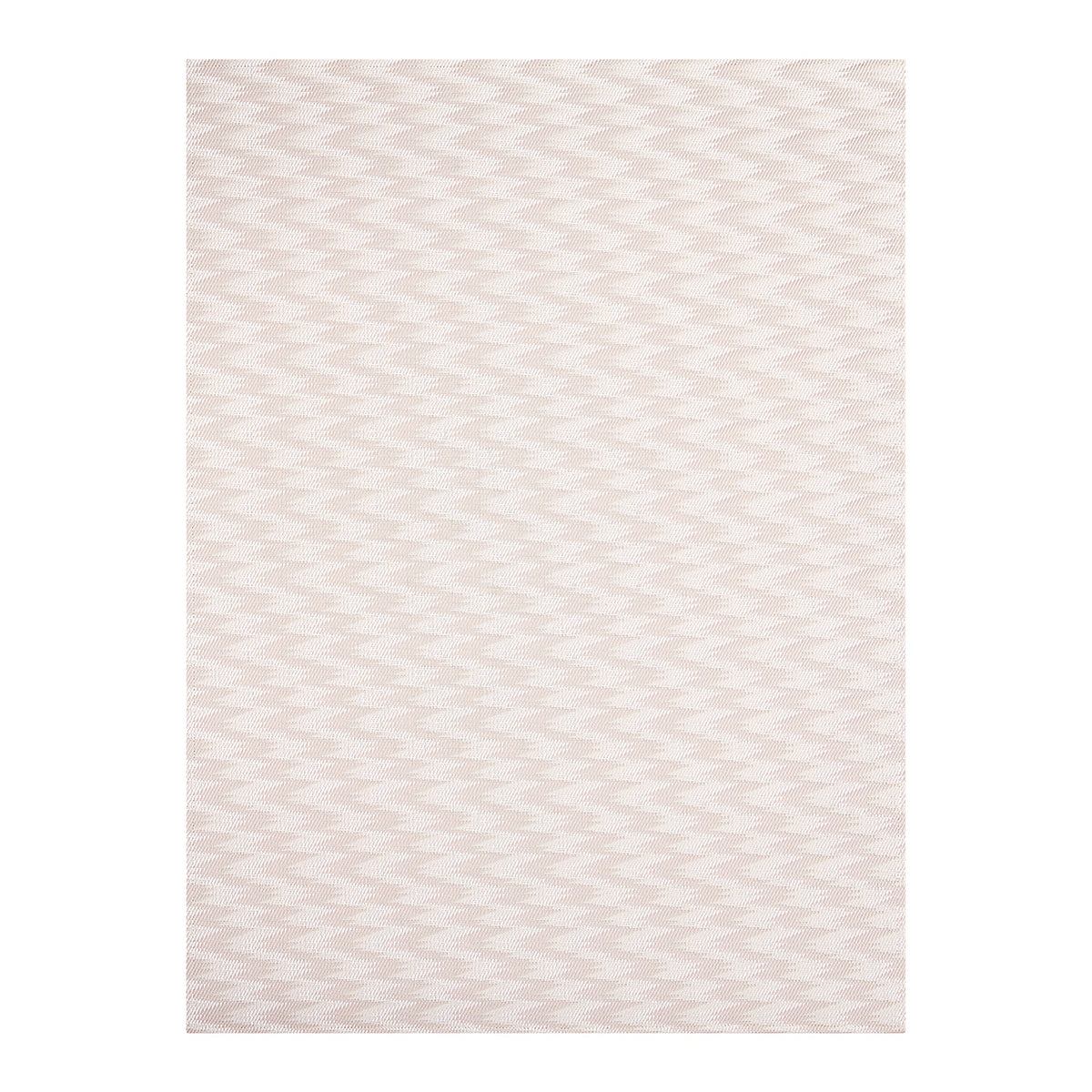 Rectangle Woven Floor Mat in Mix of Light Cool Beige and White