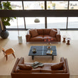 Chilewich woven floor mat in neutral woven terrastrand yarn, durable and stylish for modern living spaces.