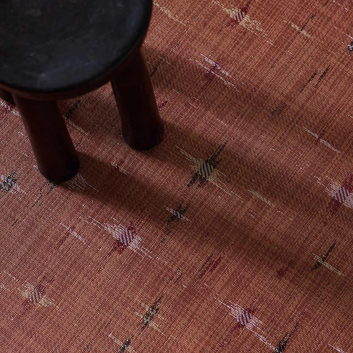 Chilewich woven floor mat in neutral woven terrastrand yarn, durable and stylish for modern living spaces.