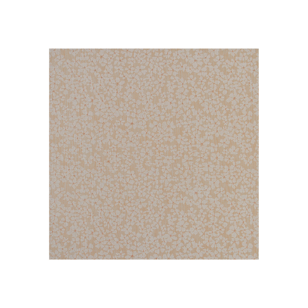 Square Woven Floor Mat in Midtone Warm Beige with White and Orange Accents