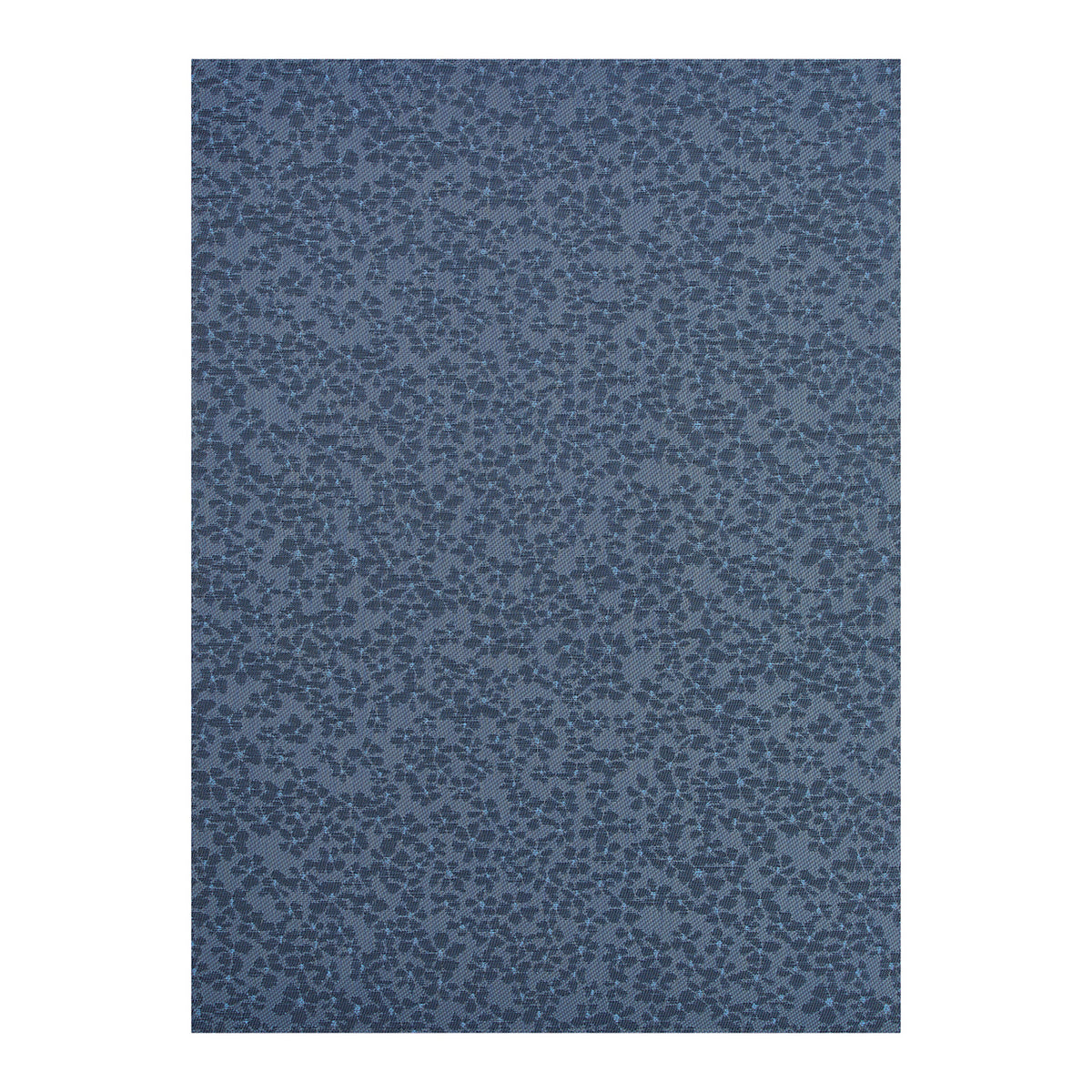Rectangle Woven Floor Mat in Midtone Grey Blue Base with Dark Blue and Electric Blue Accents