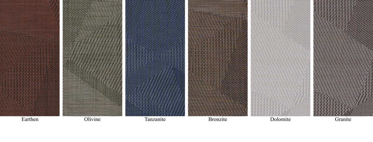 Detail image of Chilewich woven material showcasing texture, color, and pattern of the terrastrand yarn weave.