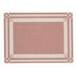 Rectangle Placemats in Muted Light Warm Red with Light Neutral Beige