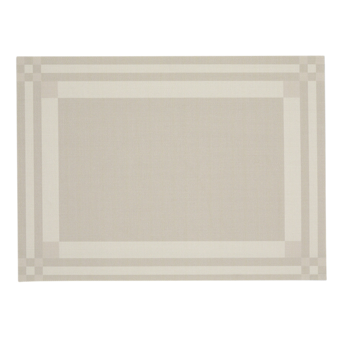 Rectangle Placemats in Midtone Neutral Beige with Light Neutral Beige 