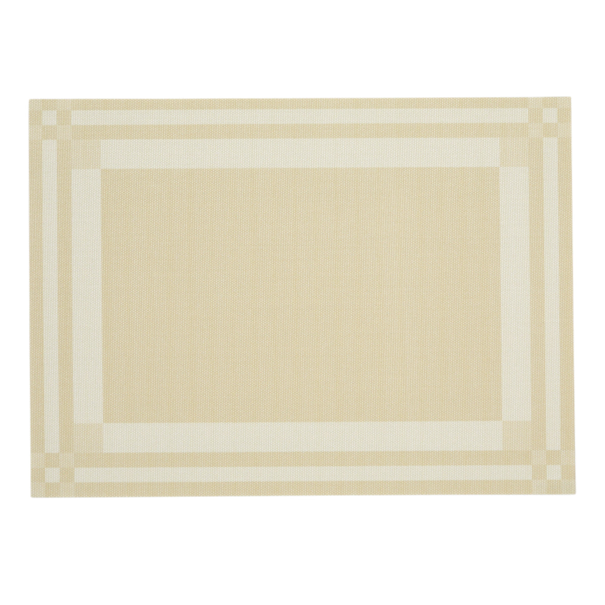 Rectangle Placemats in Muted Light Yellow with Light Neutral Beige
