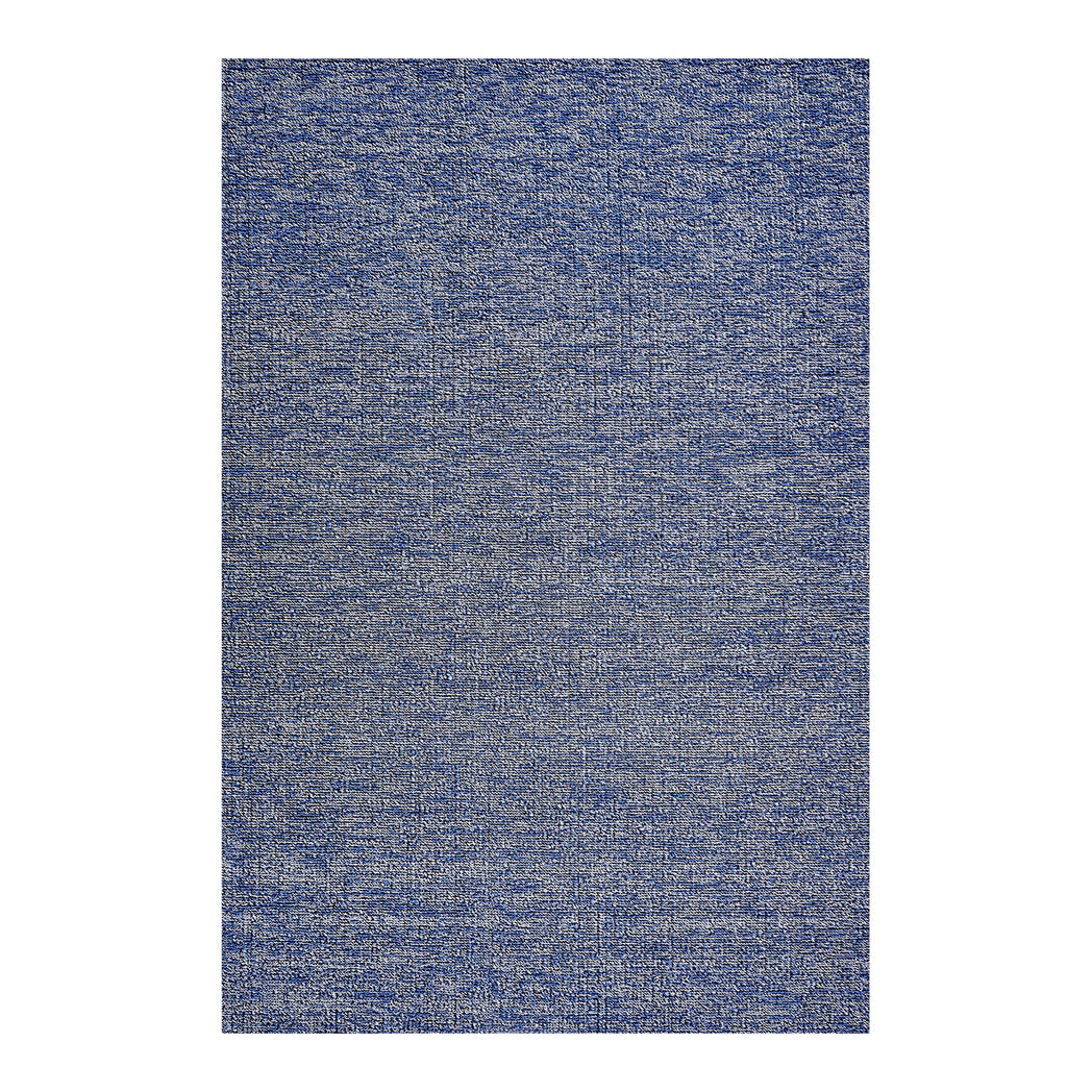 Rectangle Shag Mats in Mix of Midtone and Light Blue