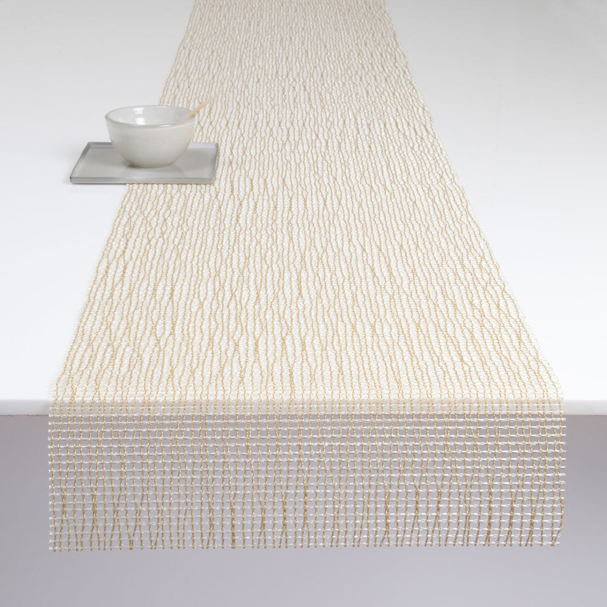 14'' x 72'' Table Runners in Mix of Muted Metallic Gold and Metallic White