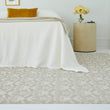 Chilewich woven floor mat in neutral woven terrastrand yarn, durable and stylish for modern living spaces.