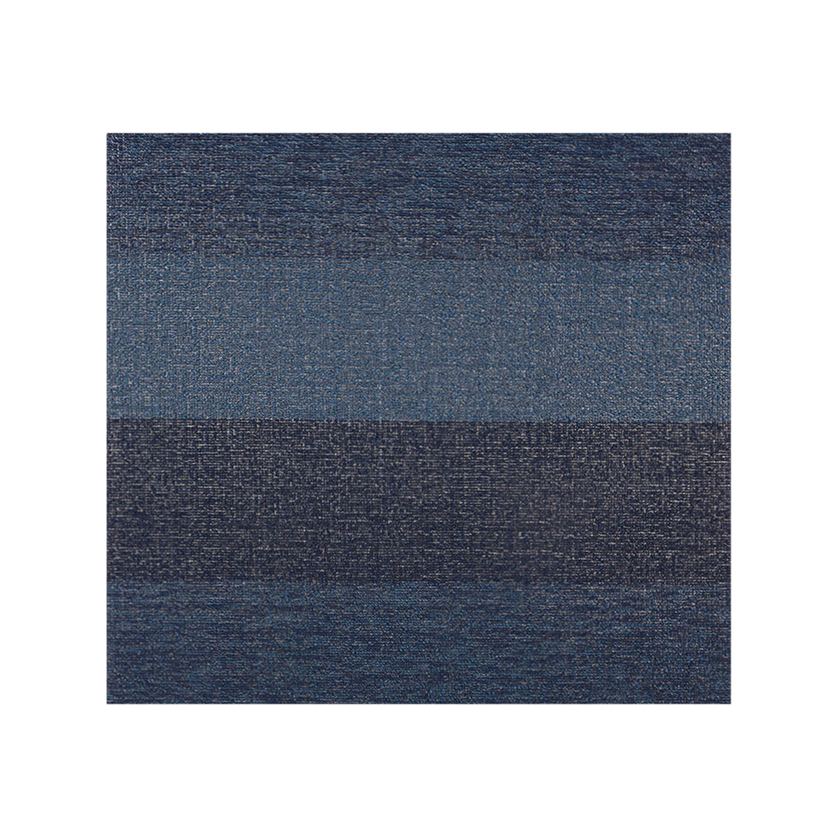 Bay Blue Shag Mat in Mix of Midtone and Dark Blue