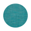 Chilewich Basketweave floor mat in Turquoise, showcasing woven terrastrand yarn texture and modern design aesthetic.