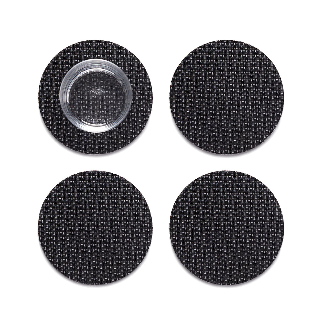 Set of 4 Coasters in Dark Neutral Black