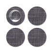 Set of 4 Coasters in Mix of Midtone and Dark Cool Greys