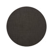 Round Woven Floor Mat in Mix of Dark Brown, Midtone Warm Brown and Metallic Silver