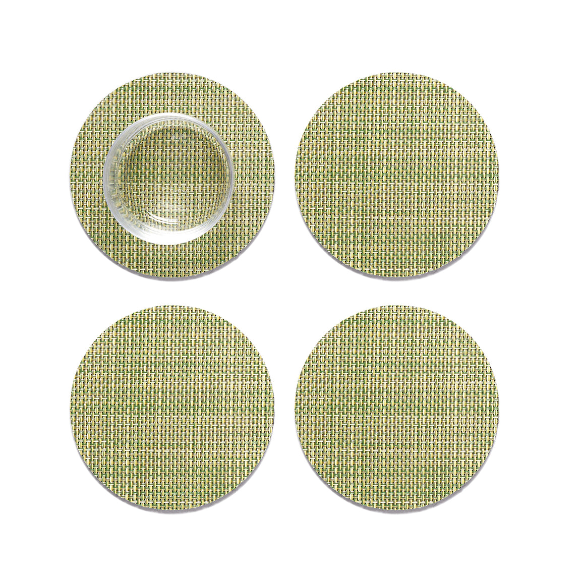 Mini Basketweave Coasters - Dill View 1