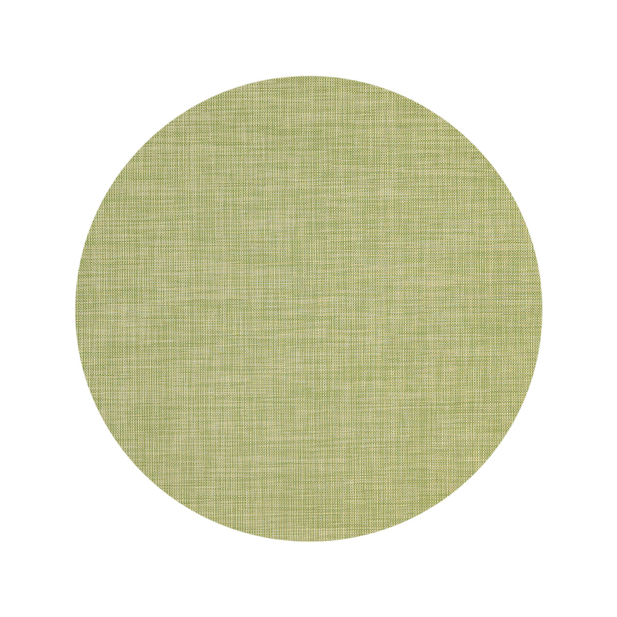 Chilewich Basketweave floor mat in Dill, showcasing woven terrastrand yarn texture and modern design aesthetic.
