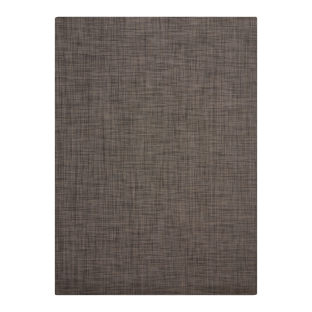 Espresso Woven Floor Mat in Dark Neutral Brown with Black