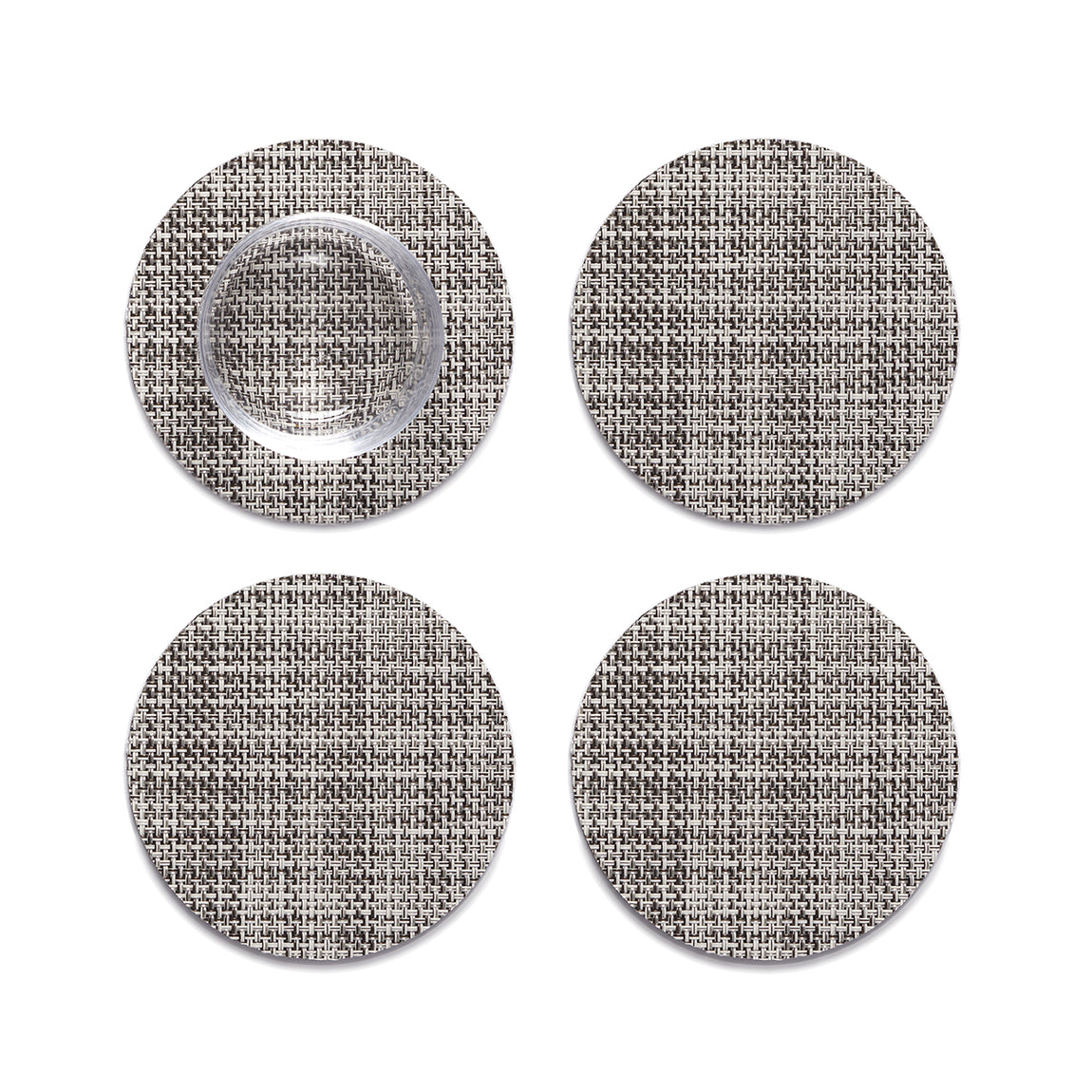 Mini Basketweave Coasters - Gravel View 1