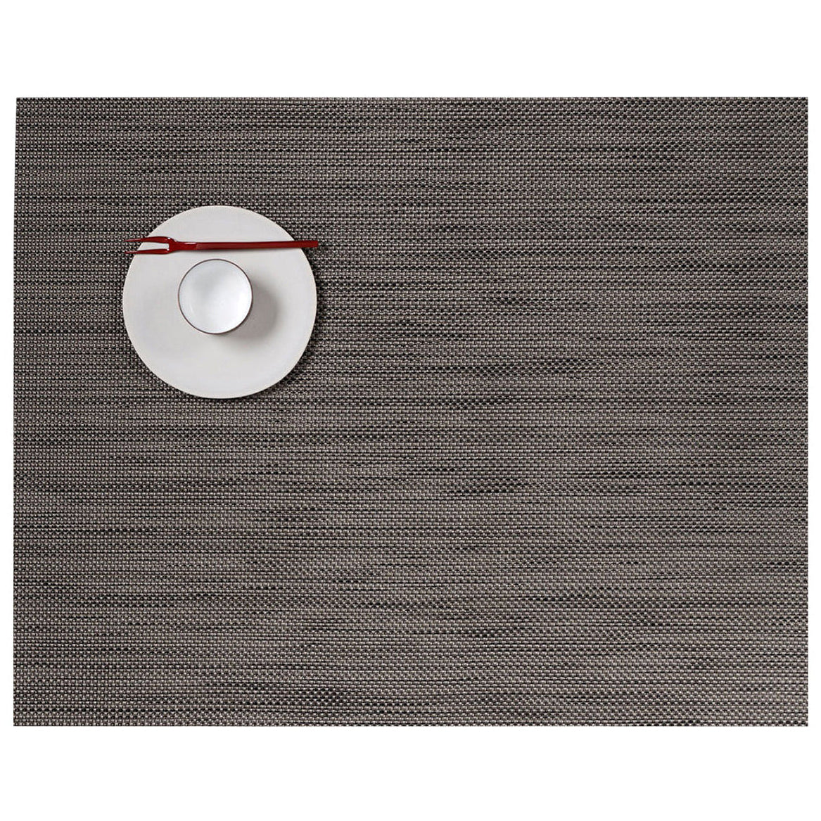 Mini Basketweave Placemats - Light Grey With Prop