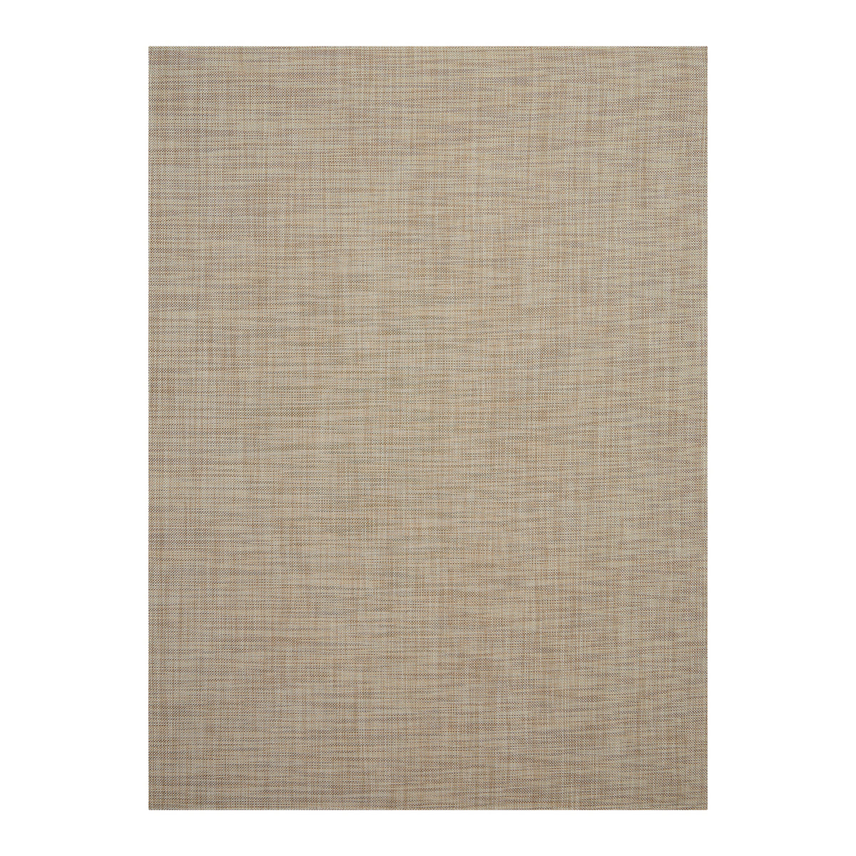 Linen Woven Floor Mat in Light Warm Beige With Subtle Dark Beige Accents