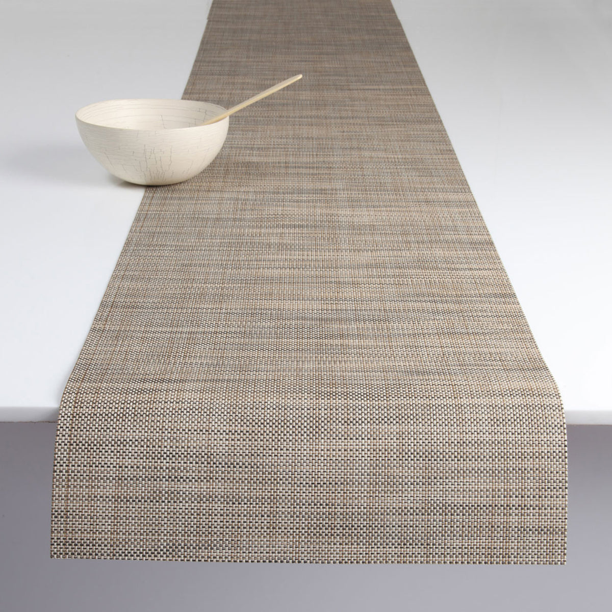14'' x 72'' Table Runners in Light Warm Beige With Subtle Dark Beige Accents