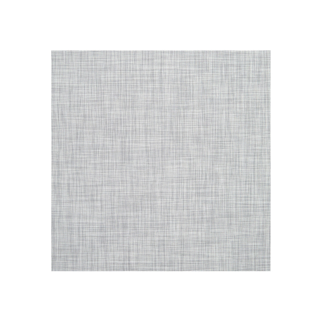 Chilewich Basketweave floor mat in Mist, showcasing woven terrastrand yarn texture and modern design aesthetic.