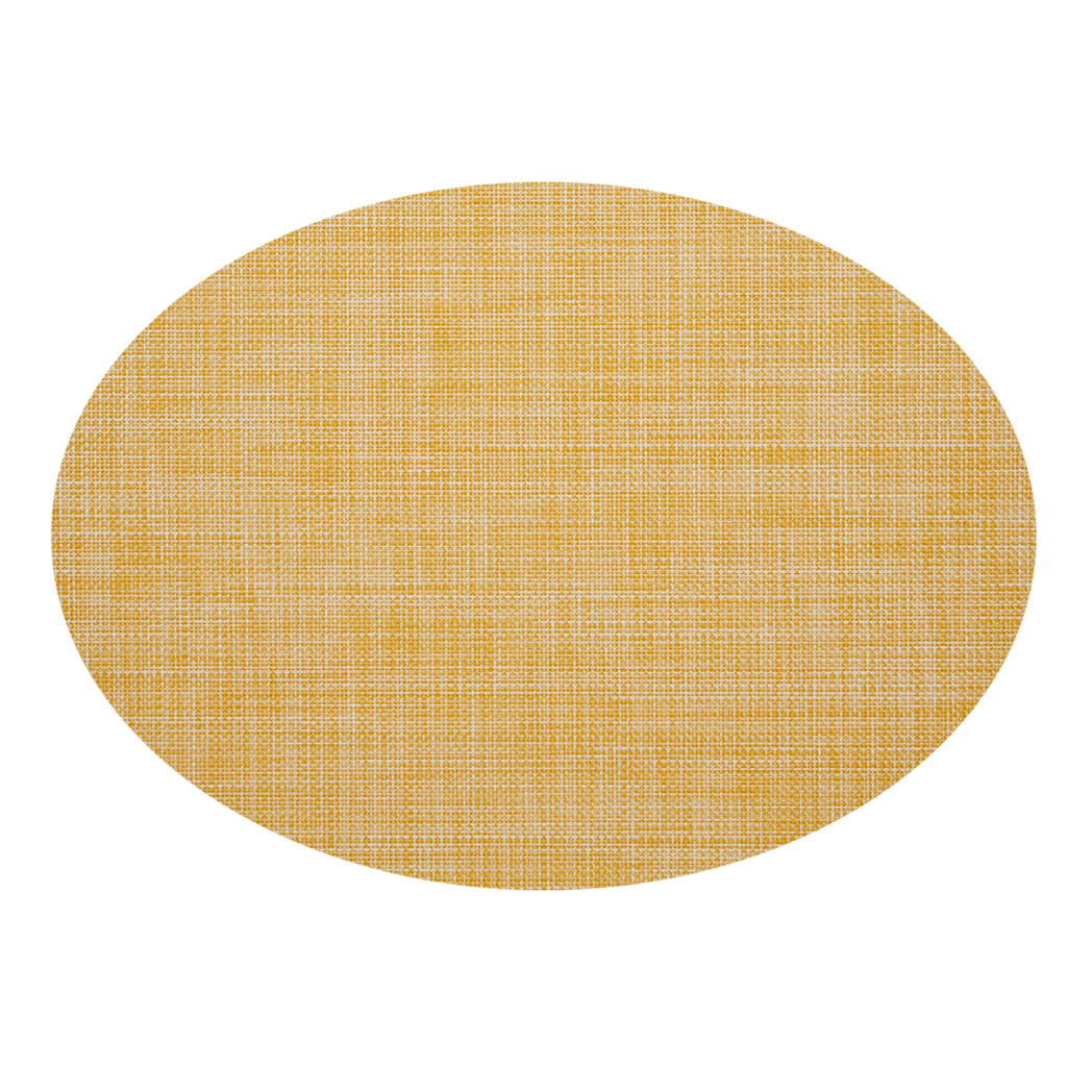 Oval Placemats in Muted Midtone Yellow