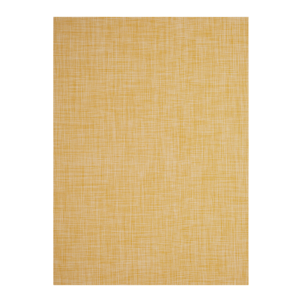 Ochre Woven Floor Mat in Muted Midtone Yellow