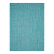 Turquoise Woven Floor Mat in Vivid Blue Green