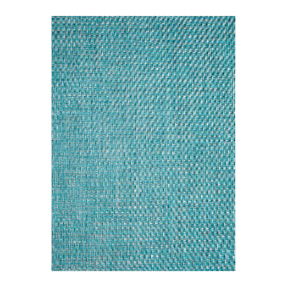 Turquoise Woven Floor Mat in Vivid Blue Green