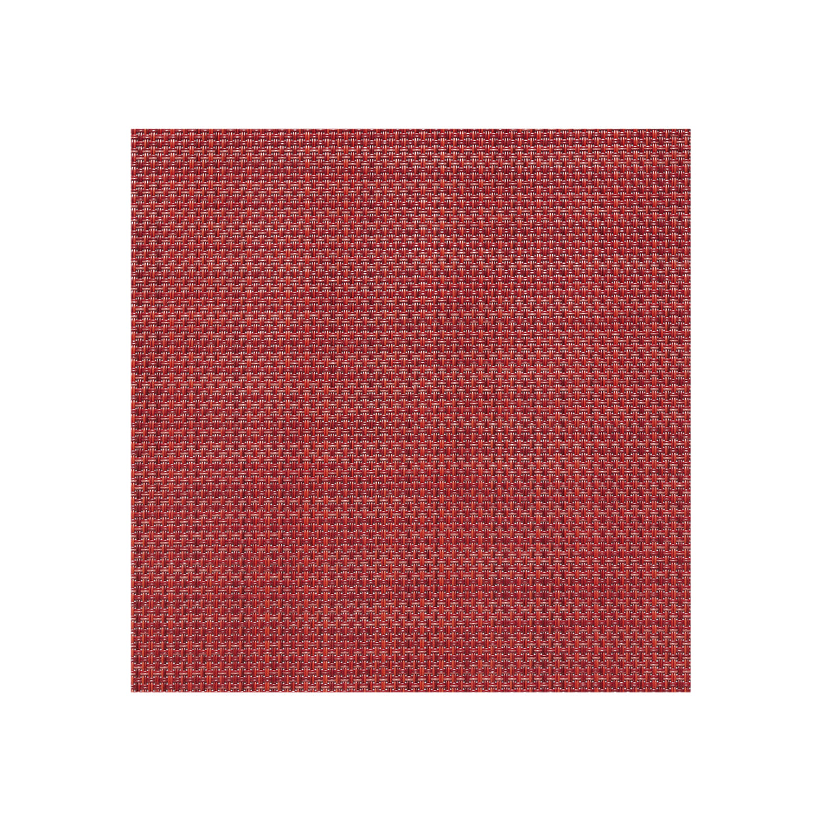 Chilewich Basketweave floor mat in Scarlet, showcasing woven terrastrand yarn texture and modern design aesthetic.